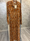 Ichi - Rust Boho Long Sleeve Dress
