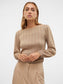 The Talia Long Sleeve Pullover Sweater - Silver Mink