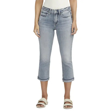 NWT - Silver Jeans Capri Suki  Mid Ride Curvy