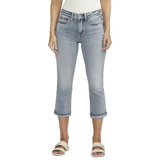NWT - Silver Jeans Capri Suki  Mid Ride Curvy