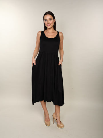 Pleated Dress - Black