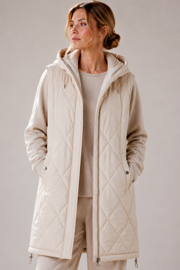 The Quilted Vest - Beige