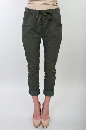 Italian Joggers - Army Green