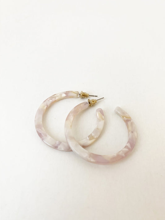 RESIN HOOP EARRINGS - NDE