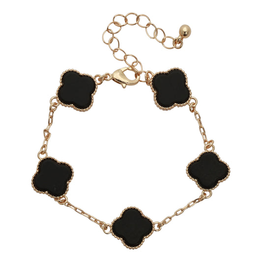 720162 - Merx Cleef Bracelet Reversible Black/Crystal