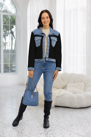 OFV - Soft-Knit Denim Hybrid Jacket - Black