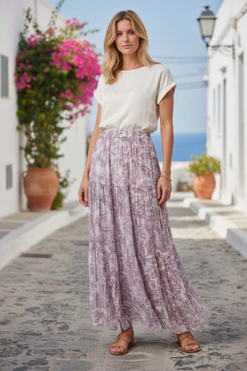 The Bohomian Skirt - Lilac