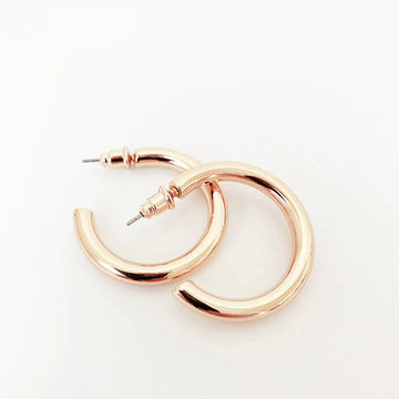 2439 - SMALL HOOPS - GOLD EARRINGS
