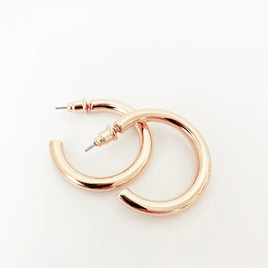 2439 - SMALL HOOPS - GOLD EARRINGS