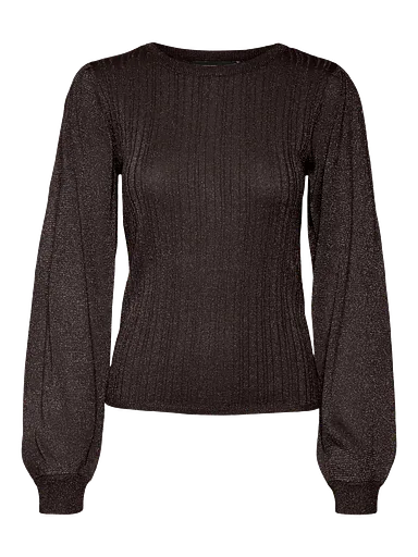 The Talia Long Sleeve Pullover Sweater - Chocolate