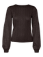 The Talia Long Sleeve Pullover Sweater - Chocolate
