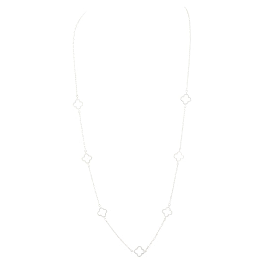 700167 - Merx Long Single Cleef Necklace (Silver)