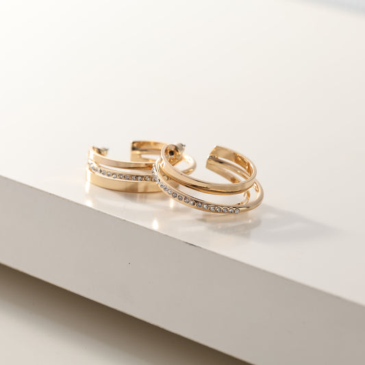 03143901 Merx Cry Hoop Earrings - Gold