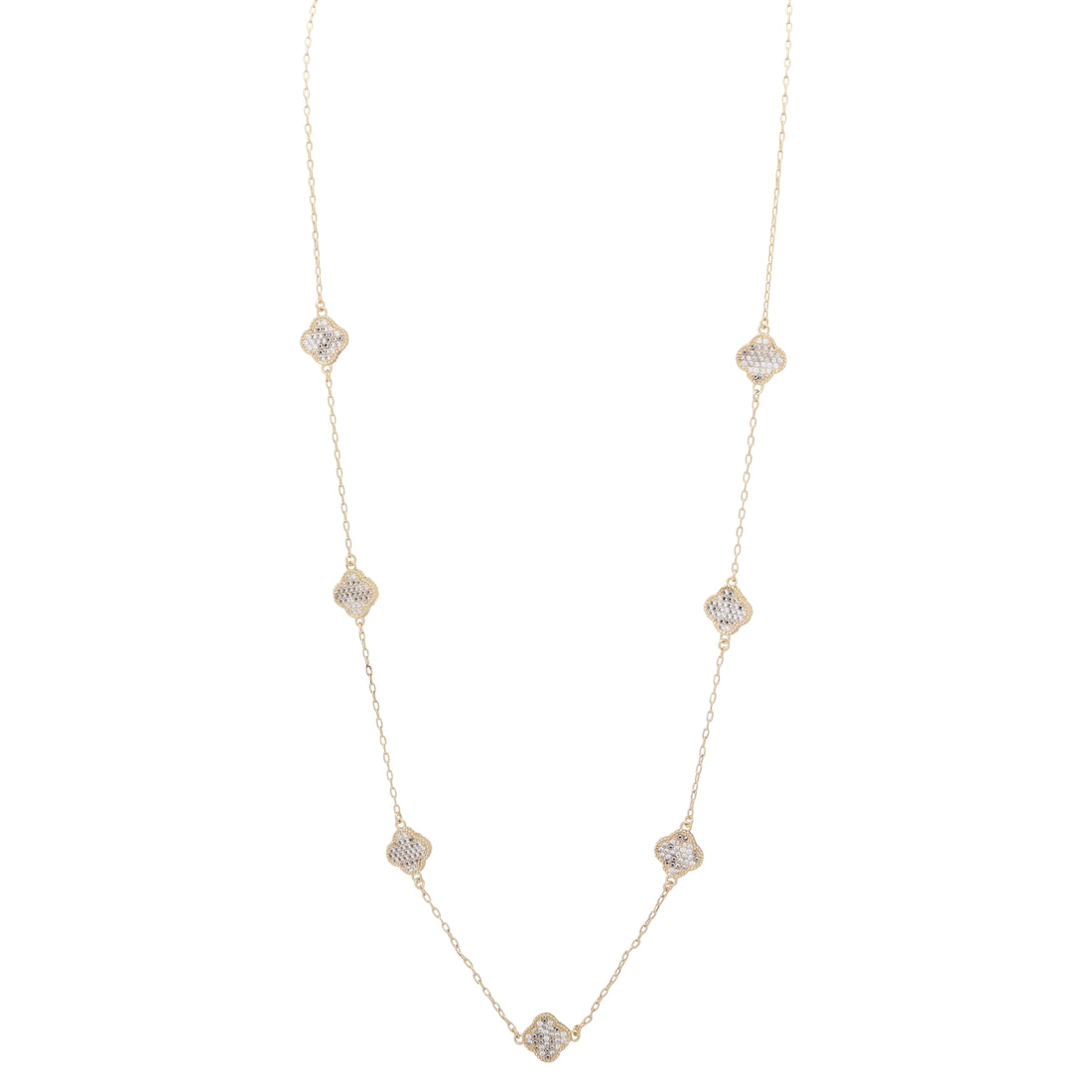 700162 - Merx Long Cleef Necklace (Reversible) Crystals