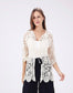 The Crochet Long Kimono - Cream