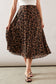 The Leopard Midi Pleated Skirt