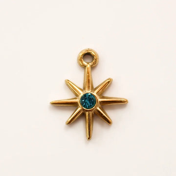 Charm - Star Blue Rhinestone