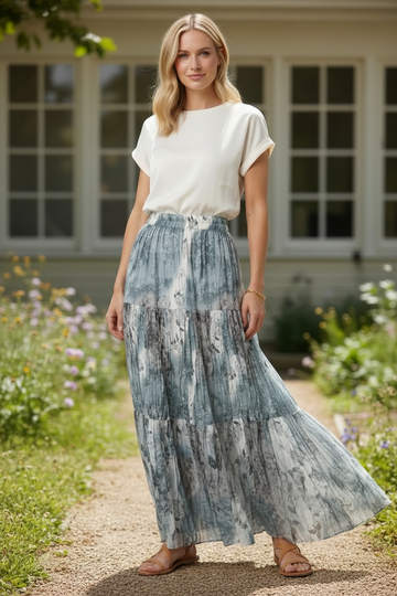 The Bohomian Skirt - Blue