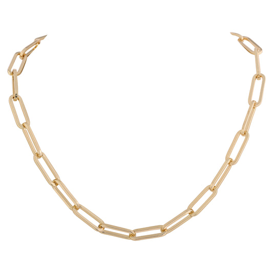 14246 - Merx Paper Clip Necklace (Gold)