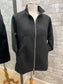 Vitesi - Long Bomber Jacket with Drawstring - Black