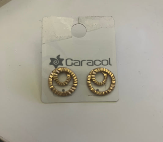 CIRCLE GOLD TONE EARRINGS