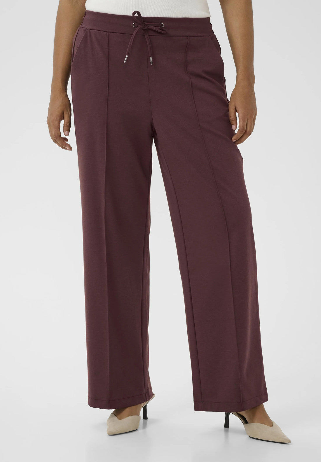Kaffe Curve - Jenna Straight Pant - Fudge