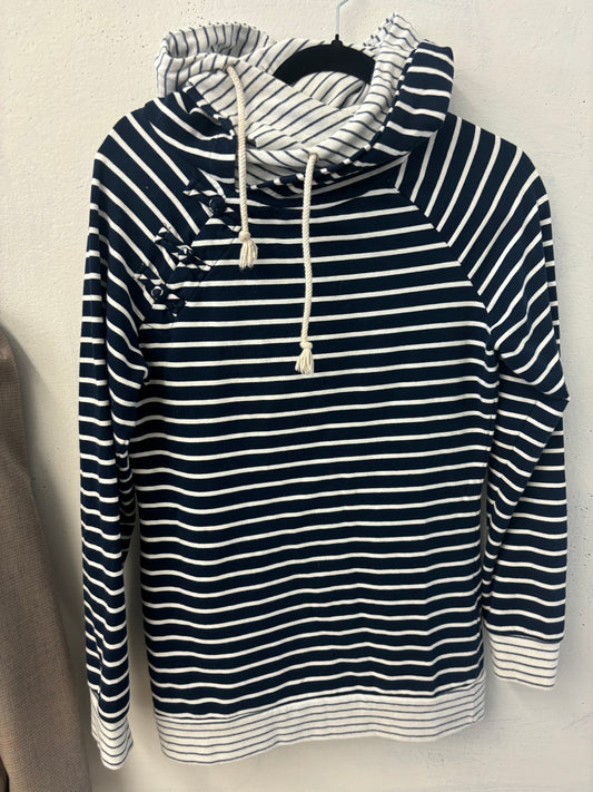 PRELOVED - AMPERSAND NAVY STRIPPED SWEATER