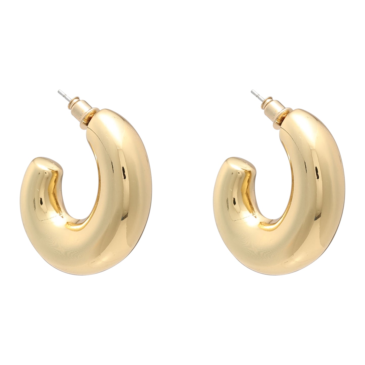 84260241 Merx Big Huggie Earrings - Gold