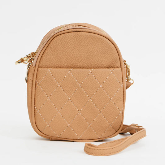 7094 - CARAMEL ROUND HANDBAG
