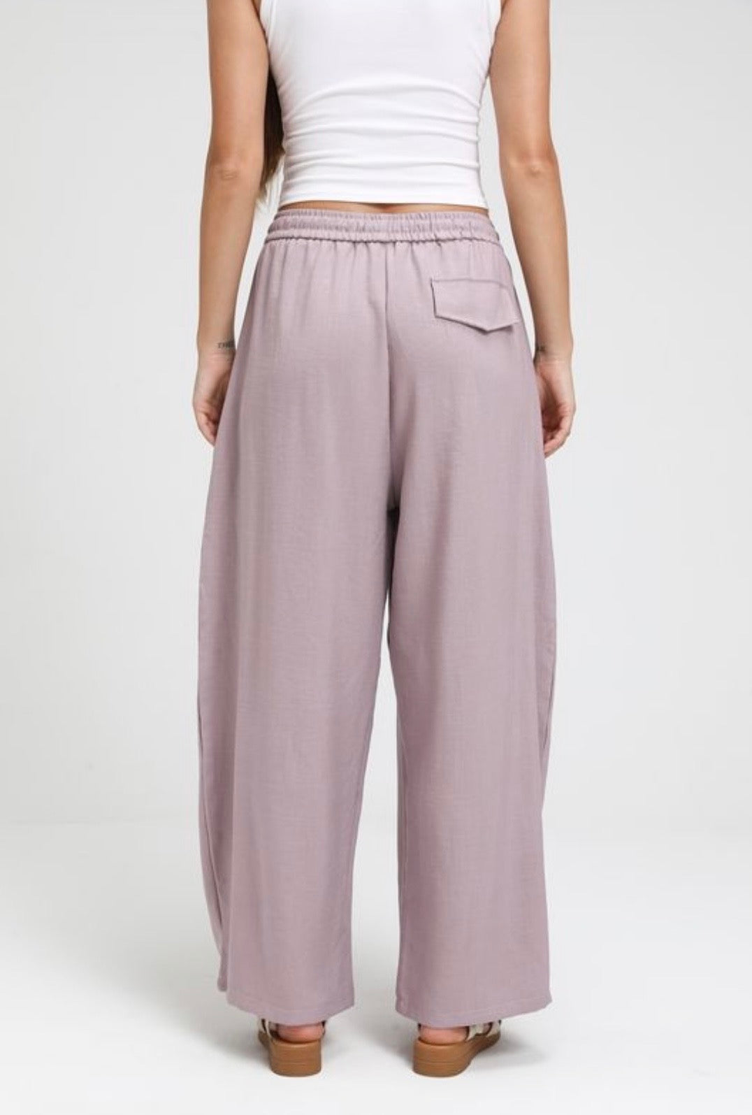 The Merissa Wide Leg Pants - Lavender