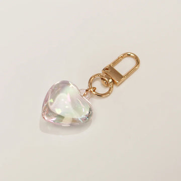 Key Bag Charm Iridescent Heart