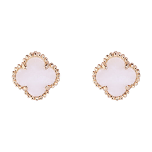 710109 - Merx Cleef Earrings (White/Gold)