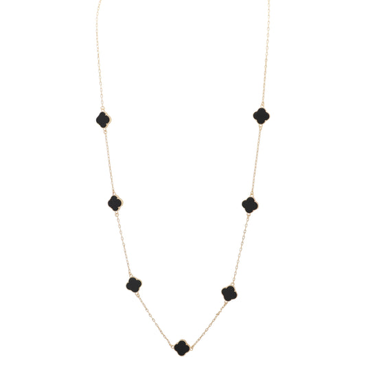 700162 - Merx Long Cleef Necklace (Reversible) Crystals