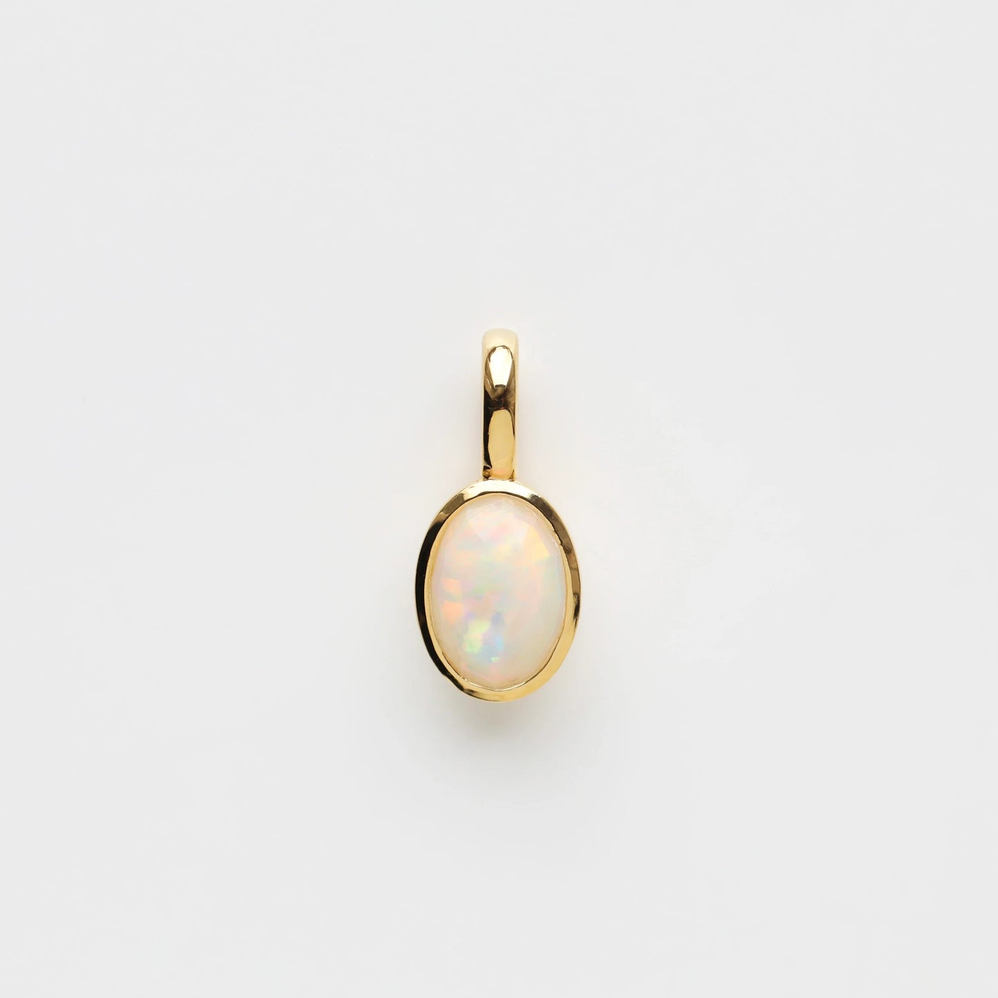 Charm - Bezel Opal Charm Gold