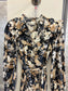 ICHI - LONG SLEEVE DRESS TAUPE & NAVY