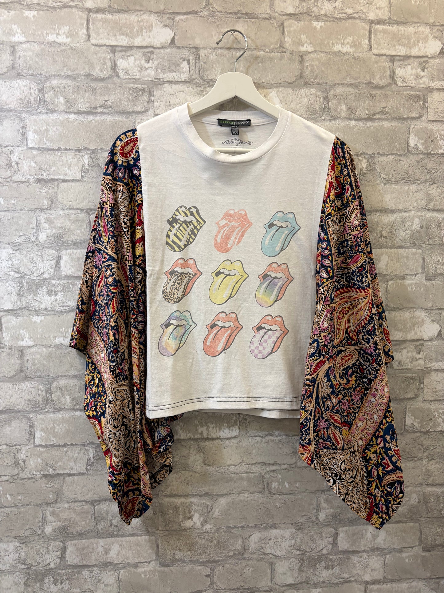The Banded Pullover Top (Rolling Stones) White