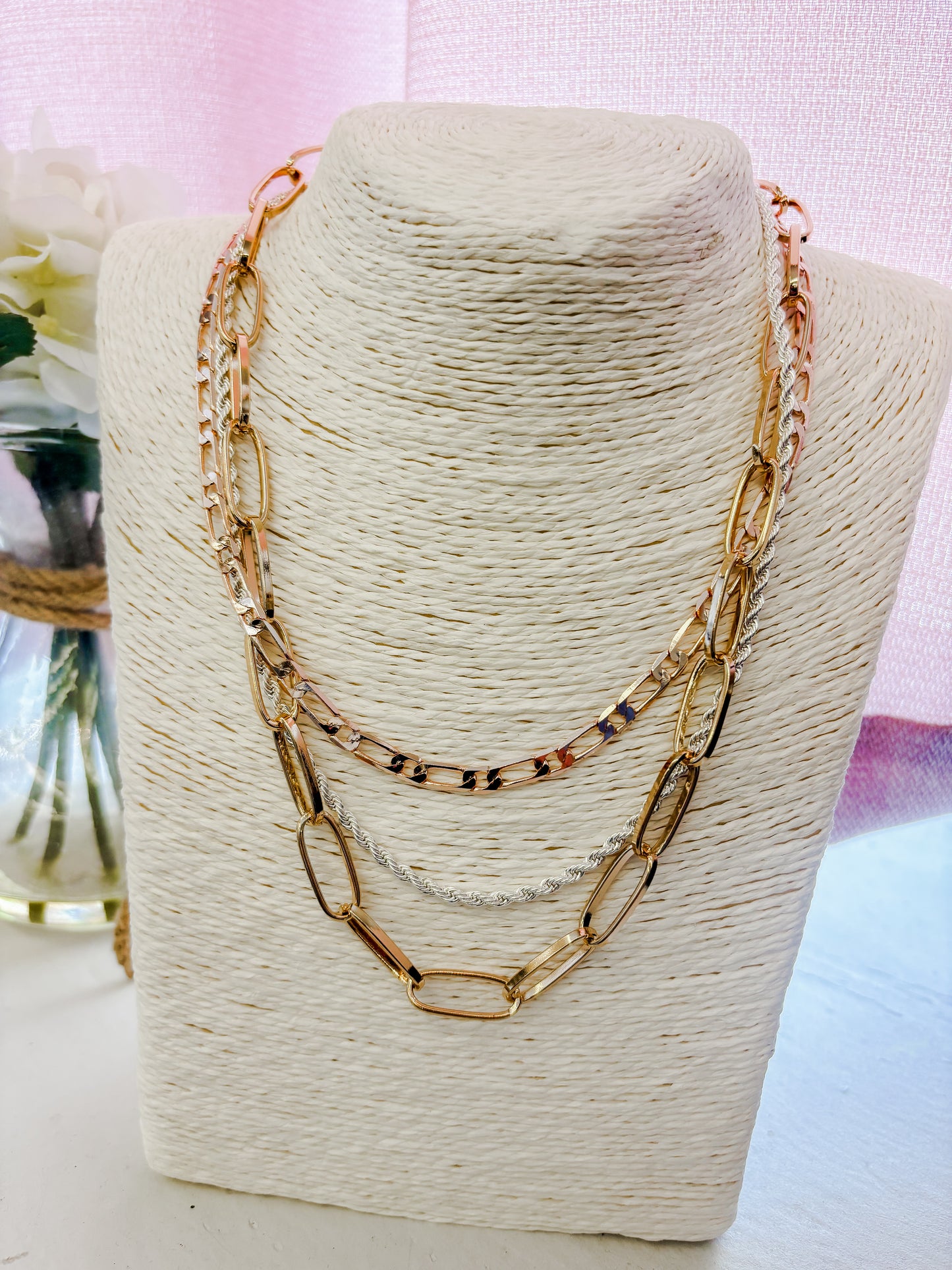 Trio Paper Clip Mix (9 Necklaces in 1)