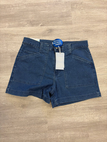 Denim Shorts angled pockets
