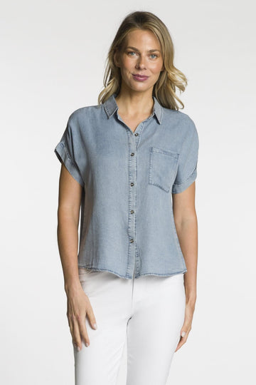 The Nancy Button Up Denim Top