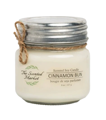 Scented Market - CINNAMON BUN Soy Wax Candle 8 oz
