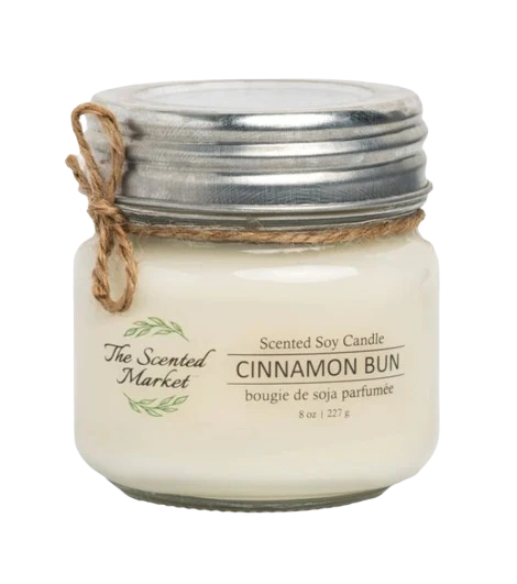 Scented Market - CINNAMON BUN Soy Wax Candle 8 oz