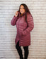 The Classic Puffer Coat - Plum
