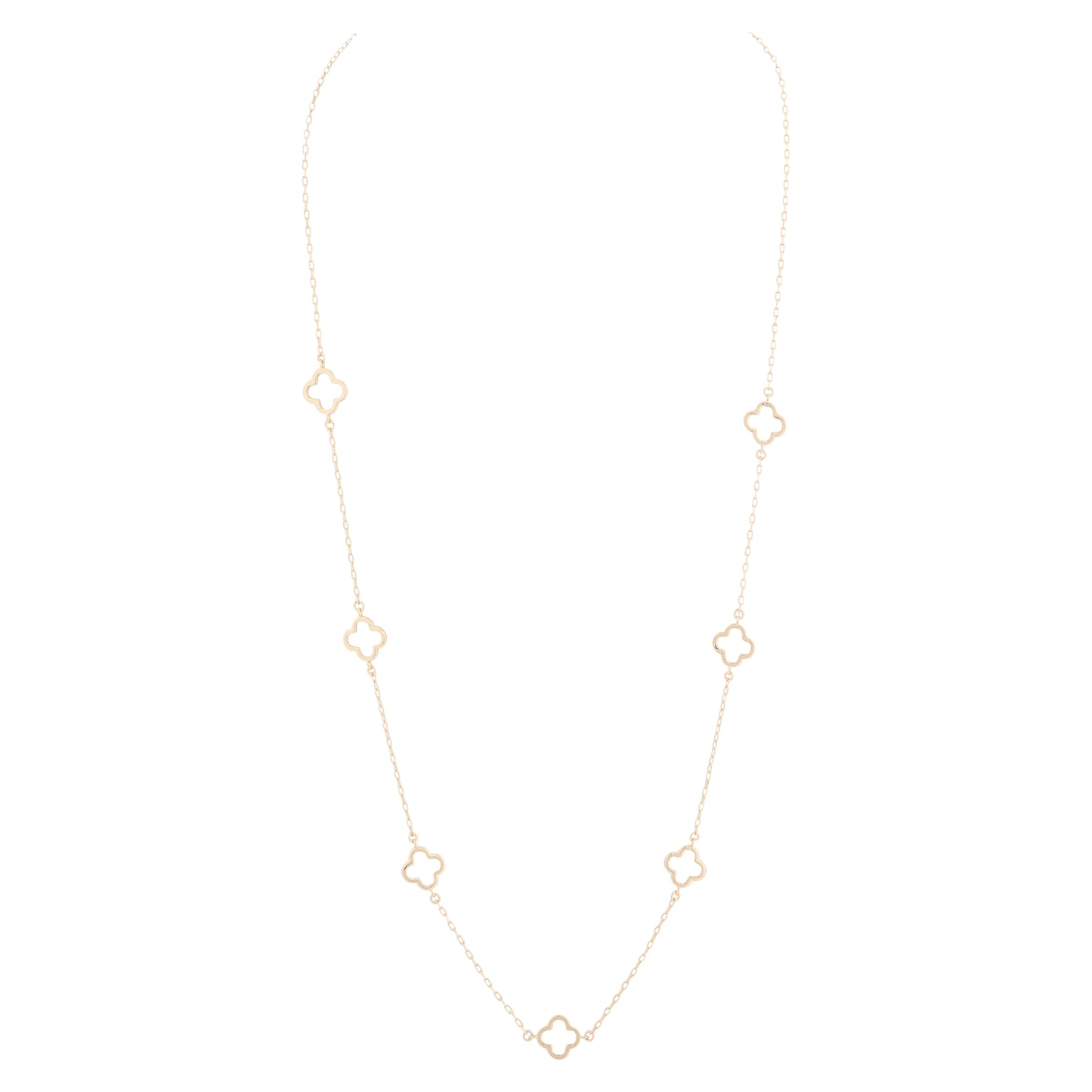 7001671 - Merx Long Single Cleef Necklace (Gold)