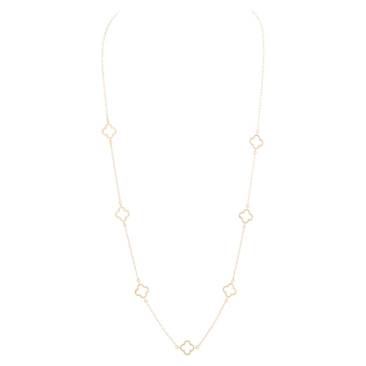 7001671 - Merx Long Single Cleef Necklace (Gold)
