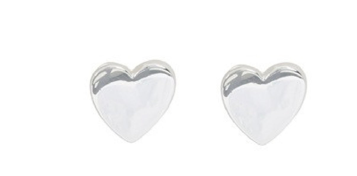 034964 Merx Heart Earrings - Silver