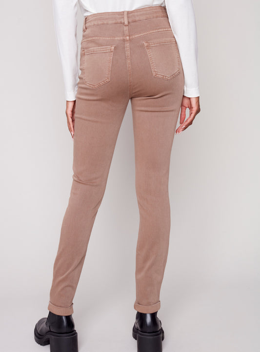 Charlie B - Slim Leg Skinny Denim - Truffle