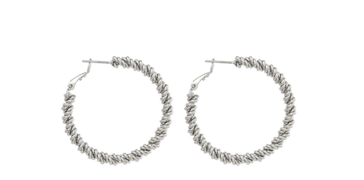 0314389 Merx Hoop Earrings - Silver