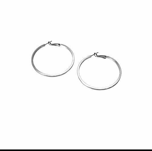 1504 - Merx Hoop Silver (40mm)