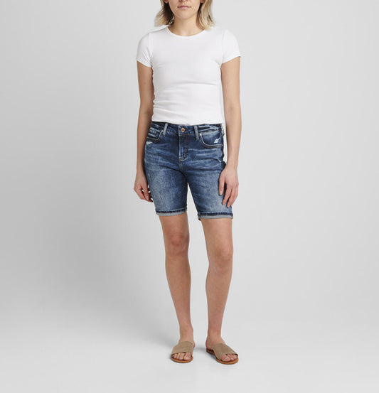 Silver Jeans Elyse Curvy Fit Mid Rise Bermuda