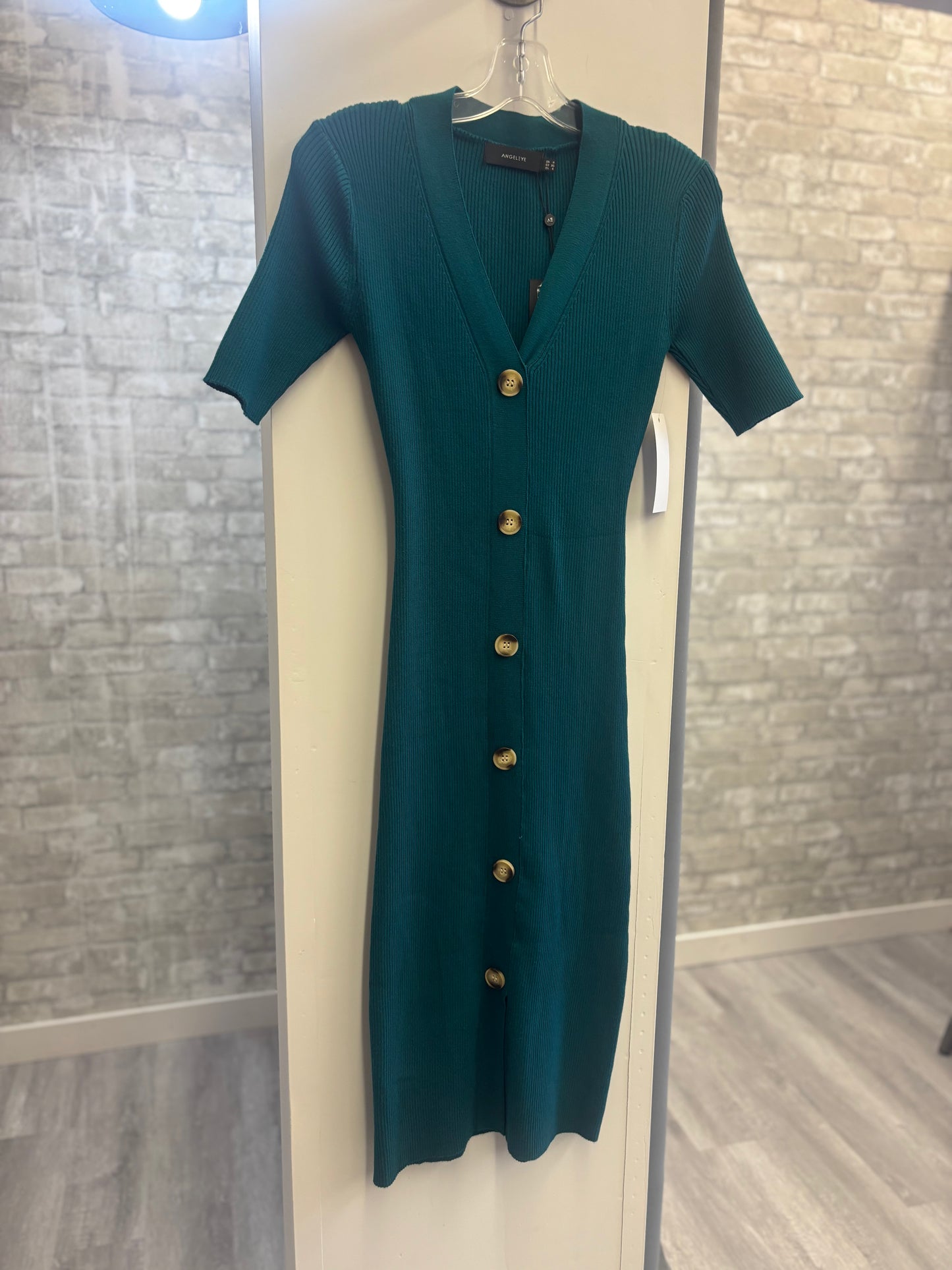 Angele Eye Ribbed Dress - Emerald